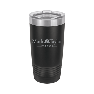 Polar Camel 20 oz. Black Vacuum Insulated Ringneck Tumbler with Clear Lid