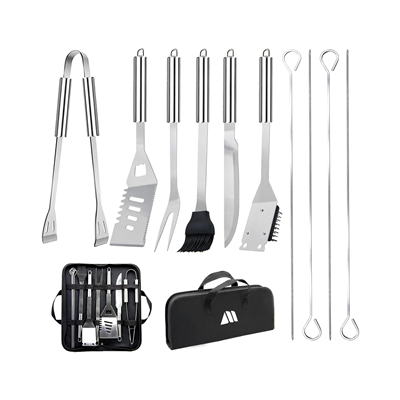 11Pcs Stainless Steel BBQ Grilling Accessories Set