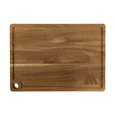 Acacia Cutting Board with Drip Ring and Corner Hole